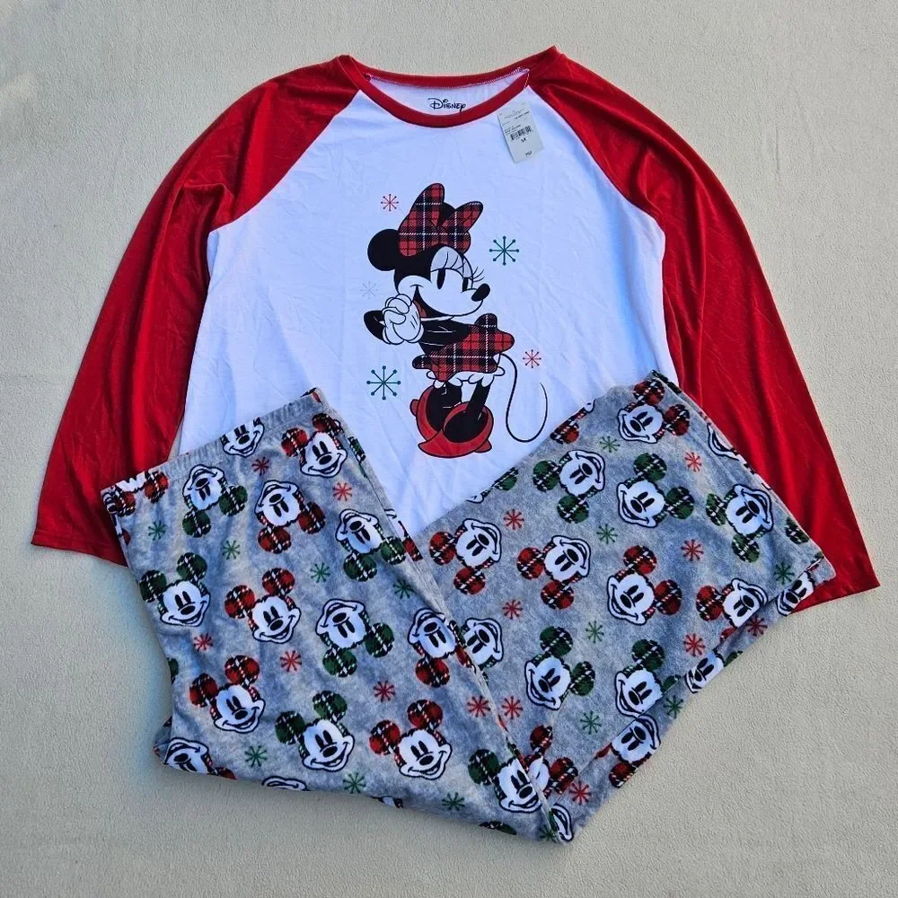 Disney Minnie and Mickey Mouse PJ Set Size 3X - Picture 2 of 16